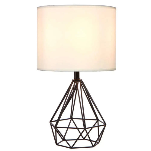 Diamond Design Table Lamp for Entryway with Elegant Modern Style