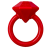 Diamond Ring Nylon Teething Ring for Puppies | Durable & USA Made