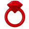 Diamond Ring Nylon Teething Ring - Red