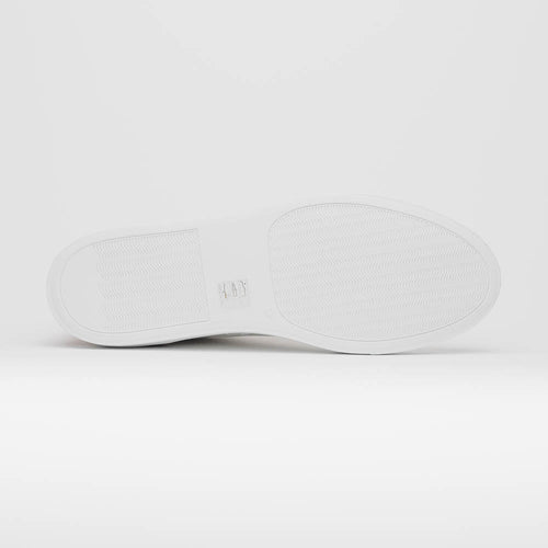 65-229-WHT Diaz Rubberized Calfskin Sneaker White