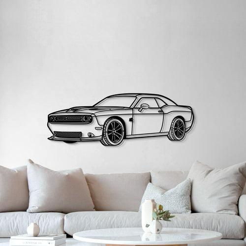2019 Challenger SRT Perspective Metal Car Wall Art - MT1261