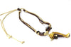 Dolphin Boho Necklace Leather Cord Beaded Beach Pendant