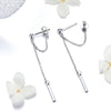 S925 Sterling Silver Plated Platinum Earrings for Women