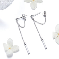 S925 Sterling Silver Plated Platinum Earrings for Women