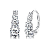 S925 Sterling Silver 0.50 Carat Moissanite Earrings for Women