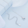 S925 Sterling Silver Plated Nacre & CZ Necklace, 40+5cm for Women
