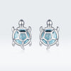 S925 Oxidized Silver Pavé Setting CZ Earrings for Women