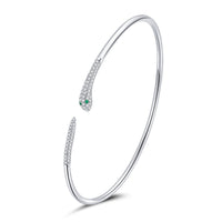 S925 Sterling Silver Bracelet with Pavé Setting CZ 6cm Diameter for Women