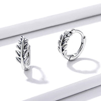 S925 Oxidized Silver Earrings 1.2*0.5cm for Women