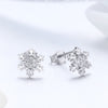 S925 Sterling Silver Earrings with CZ in Pavé Setting - 0.8*0.8cm for Women