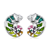 S925 Sterling Silver Enamel Earrings for Women