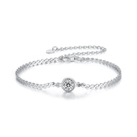 S925 Sterling Silver 5.0mm Moissanite Bracelet for Women