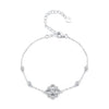 S925 Sterling Silver 0.5 Carat Moissanite Bracelet 16cm+5cm for Women