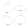 S925 Sterling Silver Adjustable Flower Bracelet for Women