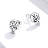 S925 Oxidized Silver Earrings Size 1*0.7cm for Women