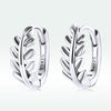 S925 Oxidized Silver Earrings 1.2*0.5cm for Women