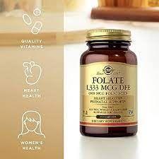 Solgar Folate Folic Acid 800 mcg - 250 Vegetable Capsules