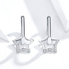 S925 Sterling Silver Plated Platinum CZ Earrings for Women