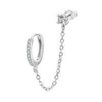 S925 Sterling Silver 3mm Pavé Setting CZ Earrings for Women