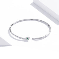 S925 Sterling Silver Bracelet with Pavé Setting CZ 6cm Diameter for Women