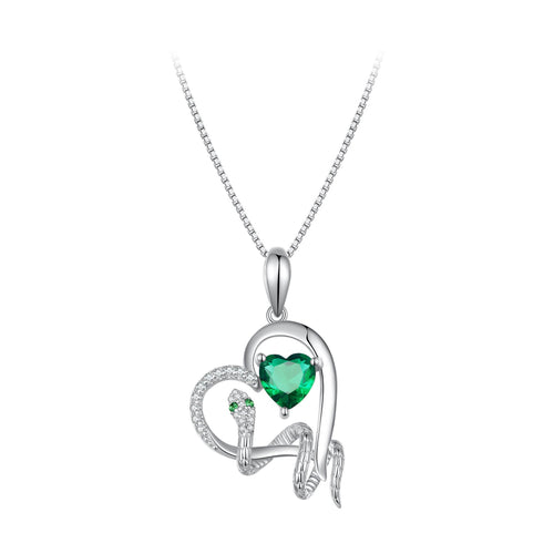 S925 Sterling Silver Plated Platinum Necklace with Pavé Setting and CZ