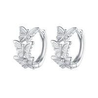 S925 Sterling Silver Earrings with Plated Platinum for Women