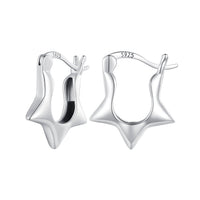 S925 Sterling Silver Earrings for Women - Oxidized Silver, 17x4mm