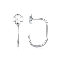 S925 Silver Brass and White Gold Plated 1.4cm Earrings for Women