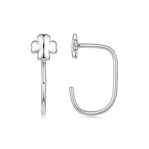 S925 Silver Brass and White Gold Plated 1.4cm Earrings for Women