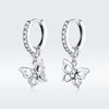 S925 Oxidized Silver Pavé Setting CZ Earrings for Women