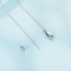 S925 Sterling Silver Plated Platinum Adjustable Necklace for Women