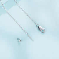 S925 Sterling Silver Plated Platinum Adjustable Necklace for Women