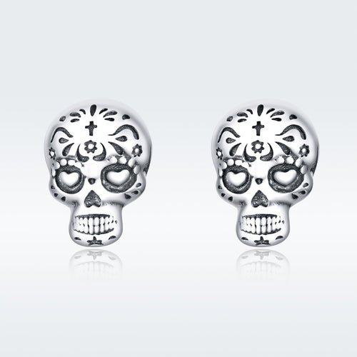 S925 Oxidized Silver Earrings Size 1*0.7cm for Women