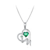 S925 Sterling Silver Plated Platinum Necklace with Pavé Setting and CZ