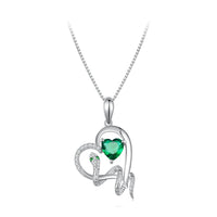 S925 Sterling Silver Plated Platinum Necklace with Pavé Setting and CZ