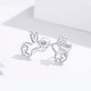 S925 Sterling Silver Plated Platinum Earrings