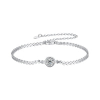 S925 Sterling Silver 5.0mm Moissanite Bracelet for Women