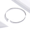 S925 Sterling Silver Bracelet with Pavé Setting CZ 6cm Diameter for Women