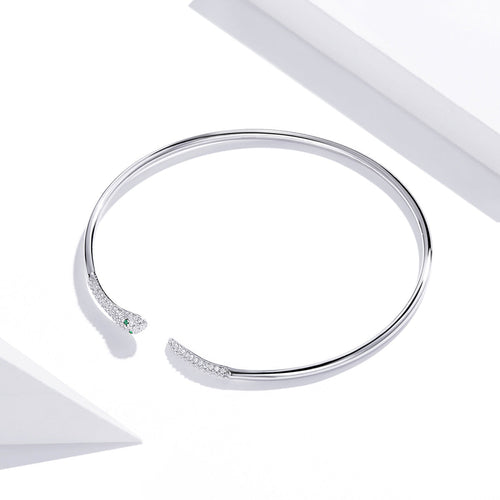 S925 Sterling Silver Bracelet with Pavé Setting CZ 6cm Diameter for Women