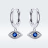 S925 Platinum Plated Pavé Setting CZ Earrings - 1.9*1cm - Women's Jewelry
