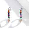 S925 Sterling Silver Earrings with CZ Pave Setting