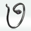 S925 Sterling Silver Black Gold Plated Pavé Setting CZ Ring