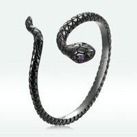 S925 Sterling Silver Black Gold Plated Pavé Setting CZ Ring