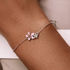 S925 Sterling Silver Adjustable Flower Bracelet for Women