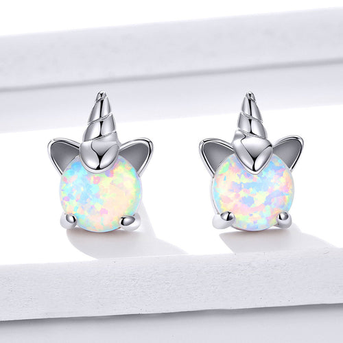 S925 Sterling Silver Earrings with Translucent Opal