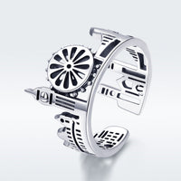 S925 Sterling Silver 1.2 cm Wide Ring