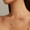S925 Sterling Silver Adjustable Necklace with CZ Pendant for Women
