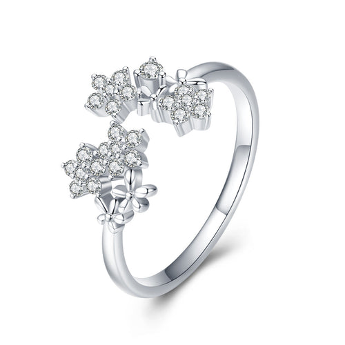 S925 Sterling Silver Pavé Setting CZ Ring for Women