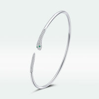 S925 Sterling Silver Bracelet with Pavé Setting CZ 6cm Diameter for Women