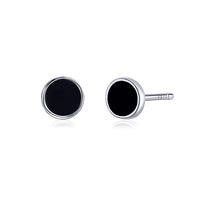 S925 Sterling Silver Earrings with Enamel Process for Women 0.5cm